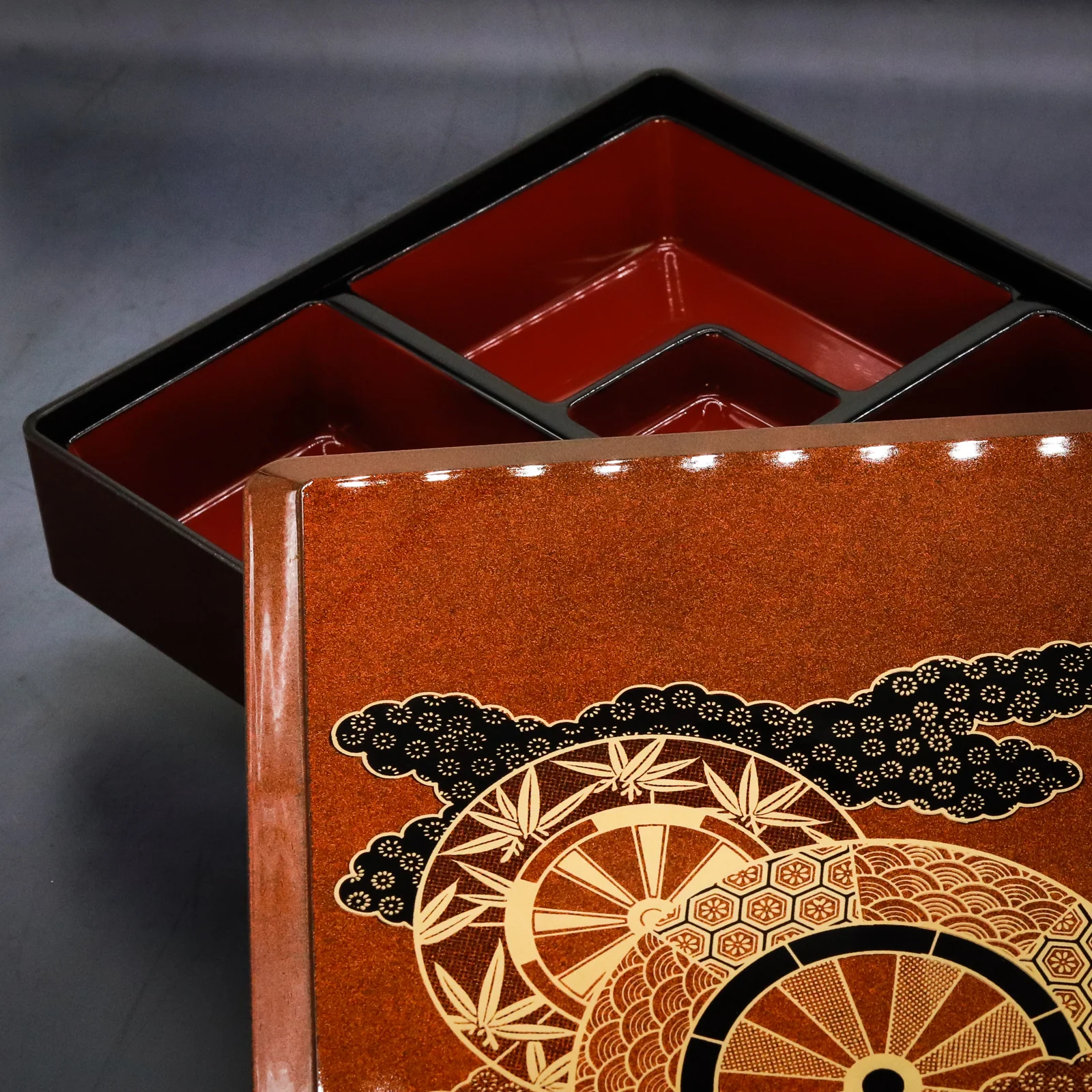 Yasuragi, Bronze Luxury Bento Box (5-Section), 310mm - Image 4