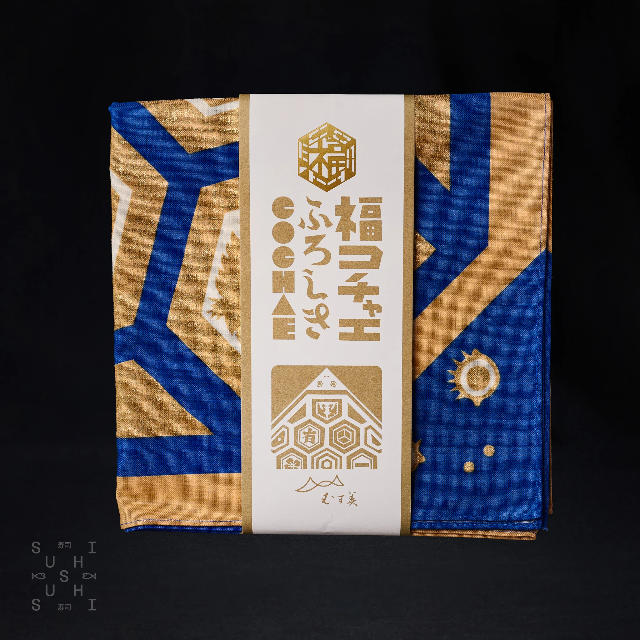 Furoshiki Cotton Wrap - Cochae Collab Tortoise Shell Crest 70x70cm - Image 2