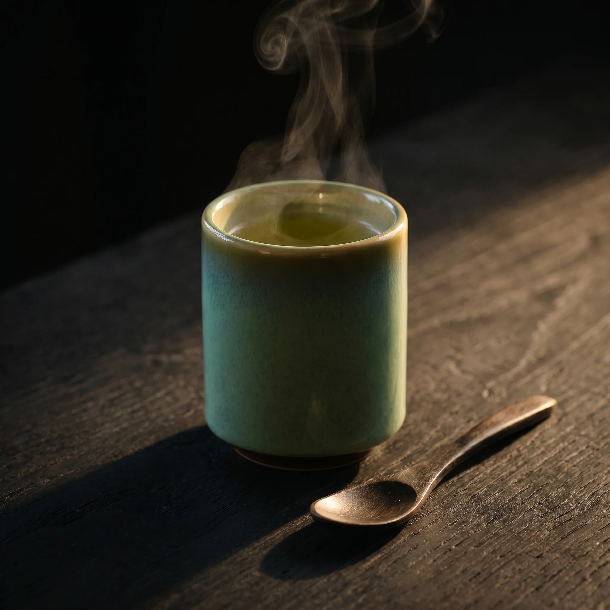 Ceramic Cup, Dipped Green - Image 3