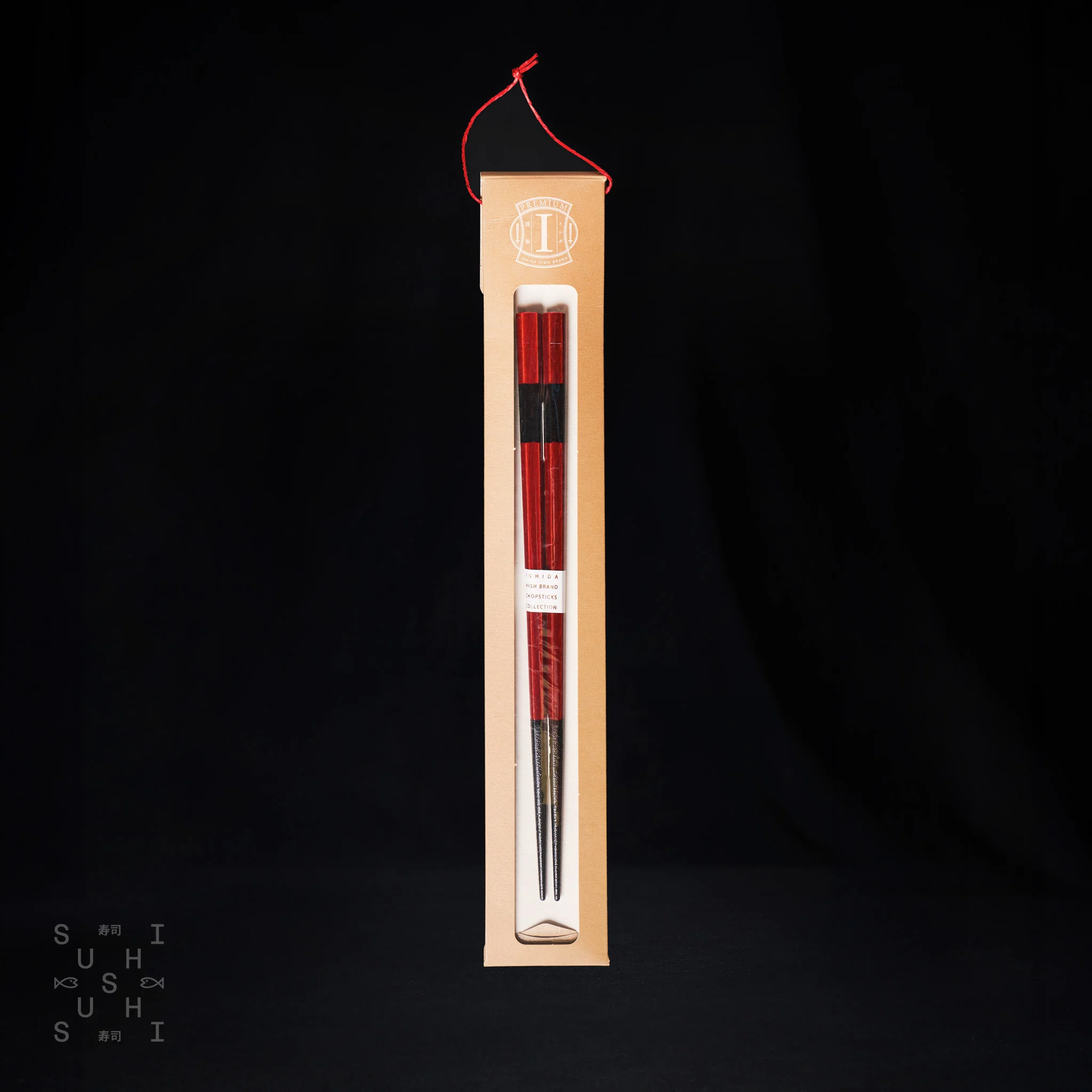 Ishida Luxury Traditional Chopsticks Red & Black 210mm