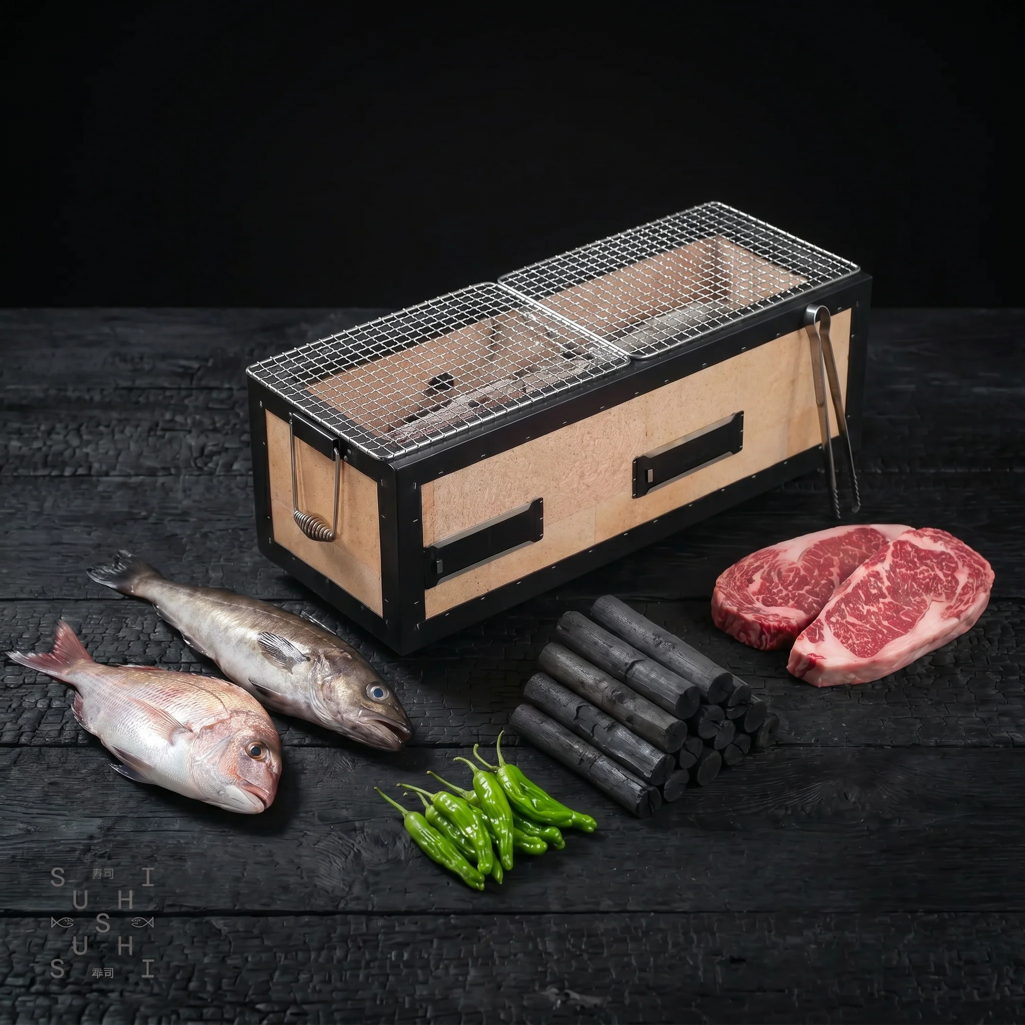 Shokunin, Large Japanese Charcoal Konro Grill, 540mm - Image 5
